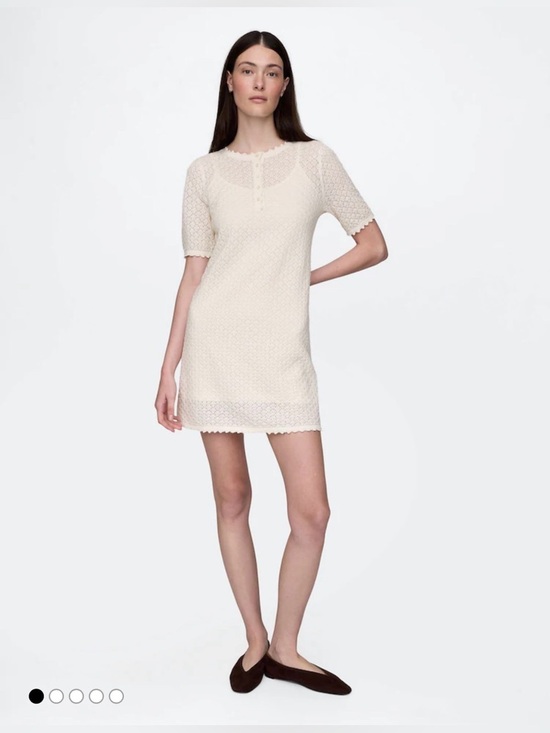 GAP Dresses & Skirts - NWT Gap Knit Dress - Pointelle, Linen Blend, Tank Slip, Lined, L Tall